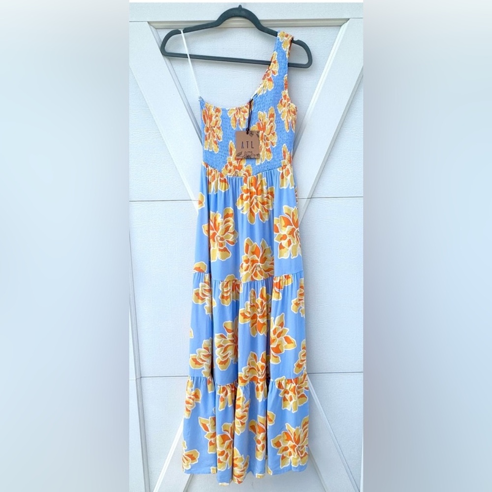 Anthropologie Abel the Label One Shoulder Maxi Dress